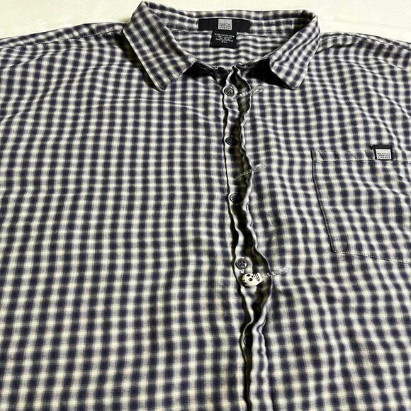 Vtg 90's Marithe Francois Girbaud Baggy Loose Button Up Men's 2XL Gray Blue Y2K - Picture 4 of 8